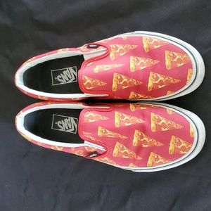 VANS PIZZA SLIP-ONS MENS 8.5/10 WOMENS